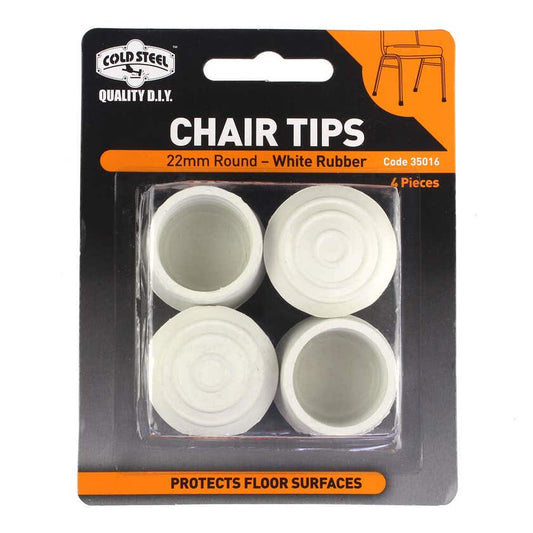 Cold Steel Chair Tips 22mm- White 4PK