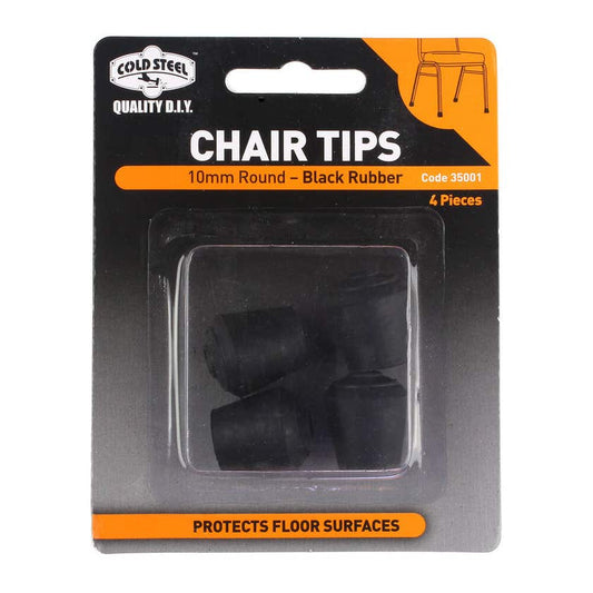 Cold Steel Chair Tips 10mm- Black 4PK