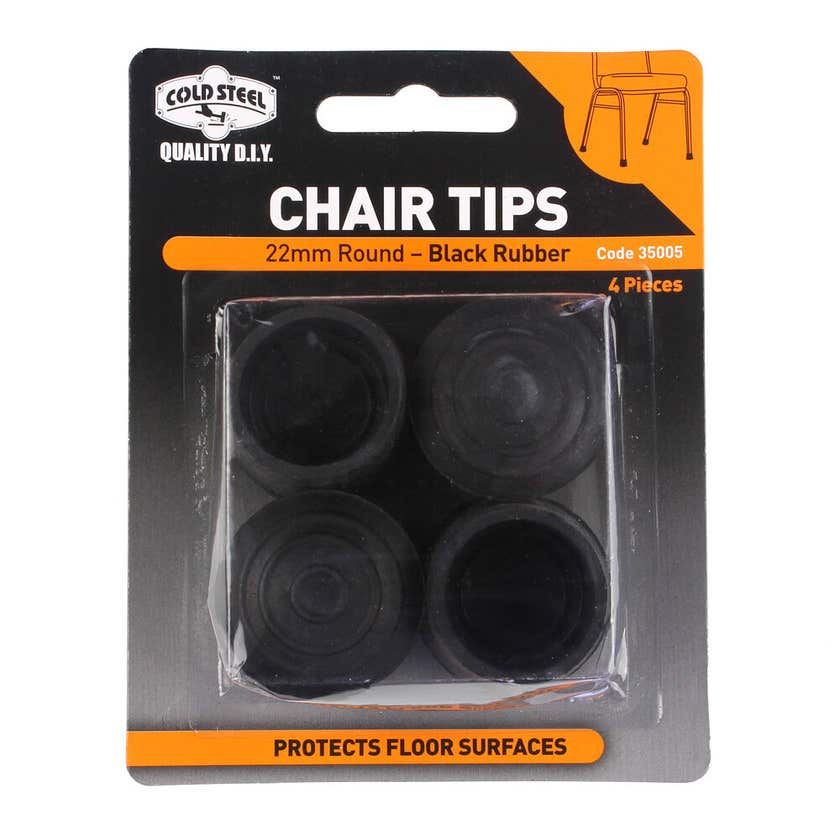 Cold Steel Chair Tips 22mm- Black 4PK