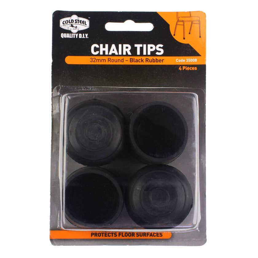 Cold Steel Chair Tips 32mm- Black 4PK