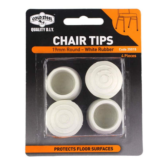 Cold Steel Chair Tips 19mm- White 4PK