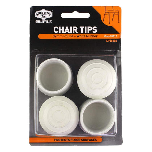 Cold Steel Chair Tips 32mm- White 4PK