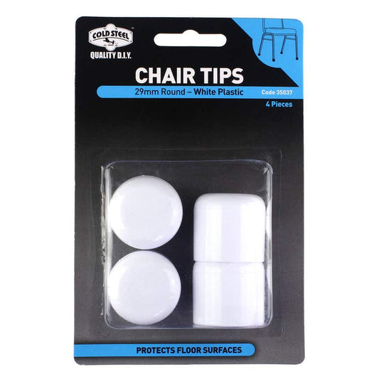 Cold Steel Chair Tips 29mm- White 4PK