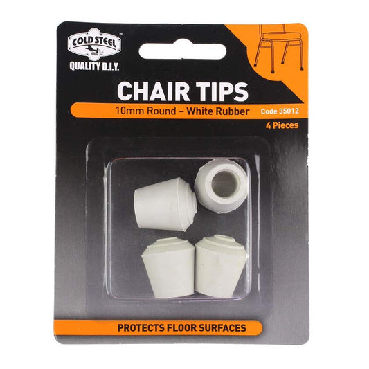 Cold Steel Chair Tips 10mm- White 4PK