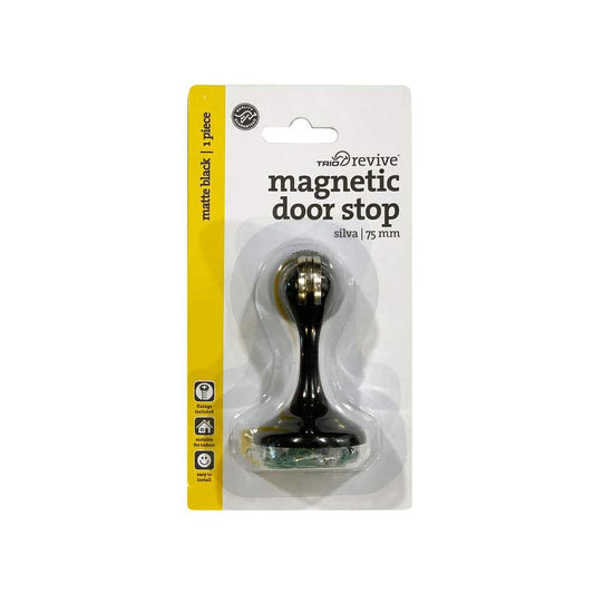 Trio Magnetic Doorstop Silva 75mm- Black