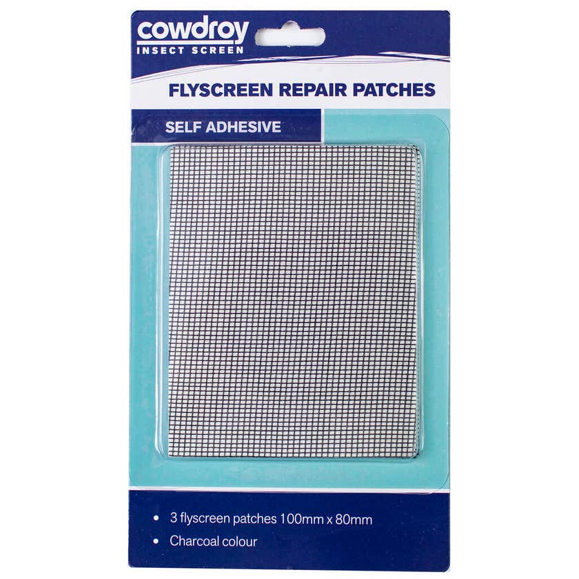 Cowdroy Flyscreen Repair Patches 100x 80mm 3PK
