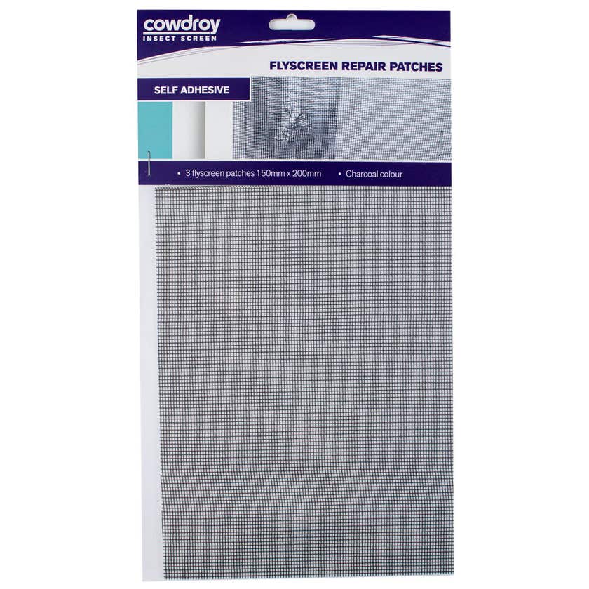 Cowdroy Flyscreen Repair Patches 150x 200mm 3PK