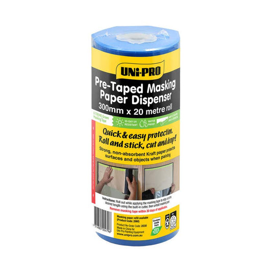 Uni Pro Masking Paper Dispenser Pre-Taped 300mm