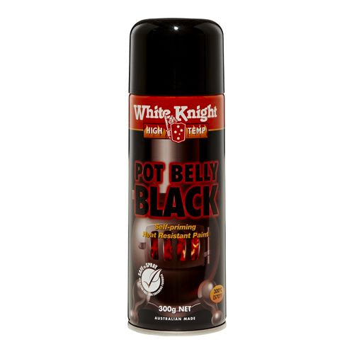 White Knight Spray Paint- Pot Belly Black 300g