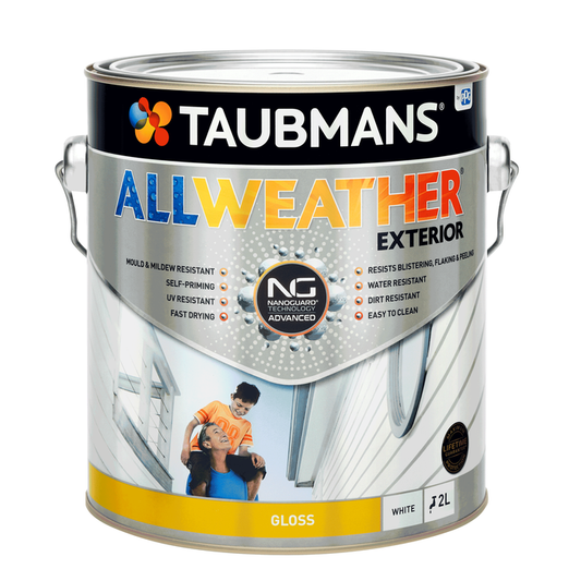 Taubmans All Weather Exterior Gloss 2L- White