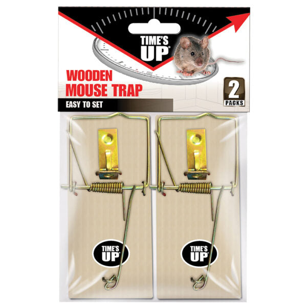 Times up Wooden Mouse Trap 2PK