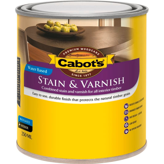 Cabot's Stain & Varnish Water Based- Walnut 250ml