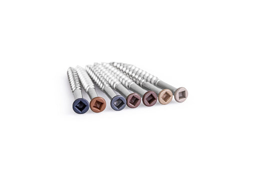 NewTechWood 8Gx50mm Coloured Head Fascia Screws Timber Fix - 100 pack