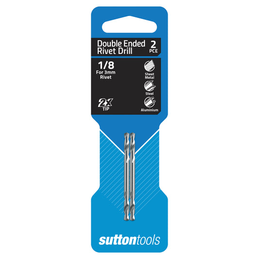 Sutton Double Ended Rivert Drill 1/8" 2PK