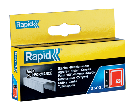 Rapid Staples No.53 6mm Bx2500