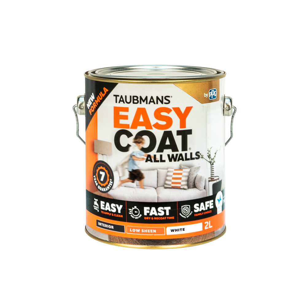 Taubmans Easy Coat Interior Paint 2L- White Low Sheen