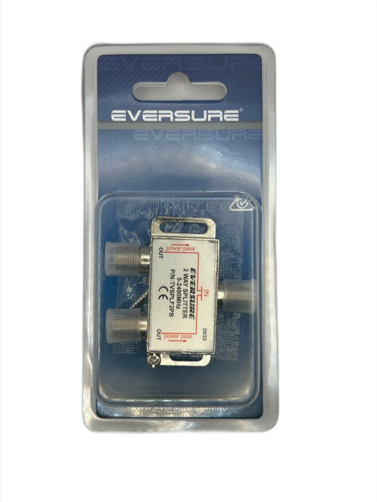 Eversure Coax 2 Way Splitter F Type