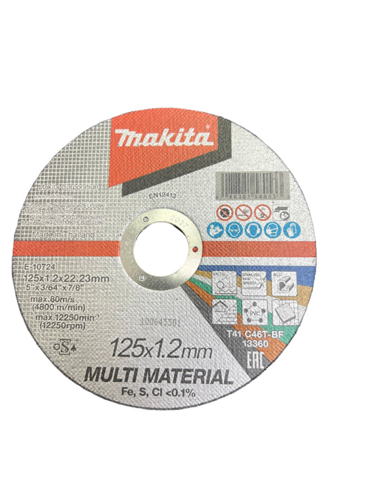 Makita Multi Material Cutting Disc 125 x 1.2 x 22mm