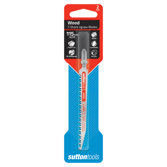 Sutton Jigsaw Blade T-Shank 10TPI 115mm 2PK