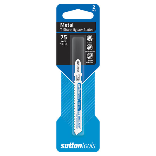 Sutton Jigsaw Blade T-Shank 13TPI 75mm 2PK