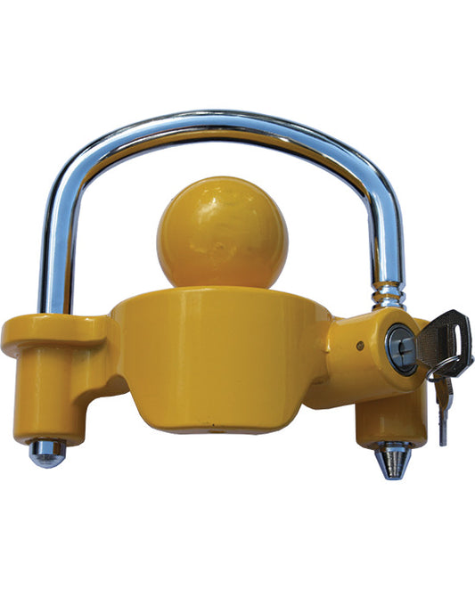 Lion Caravan & Trailer Lock Hi Vis Yellow