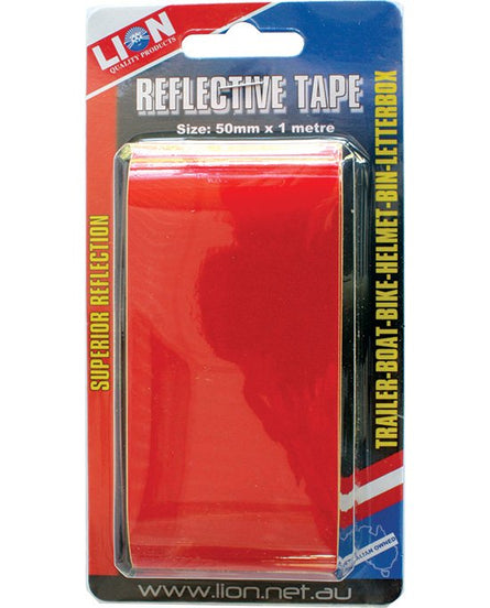 Lion Reflective Tape Safety Red 50mm x 1m