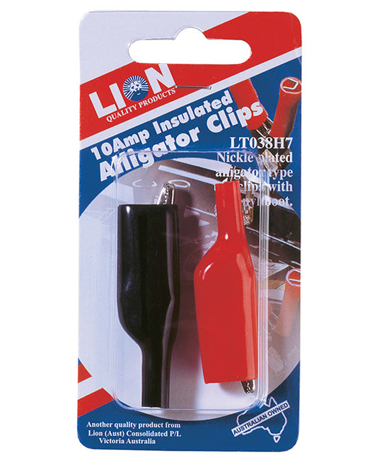 Lion Insulated Alligator Clips 10Amp