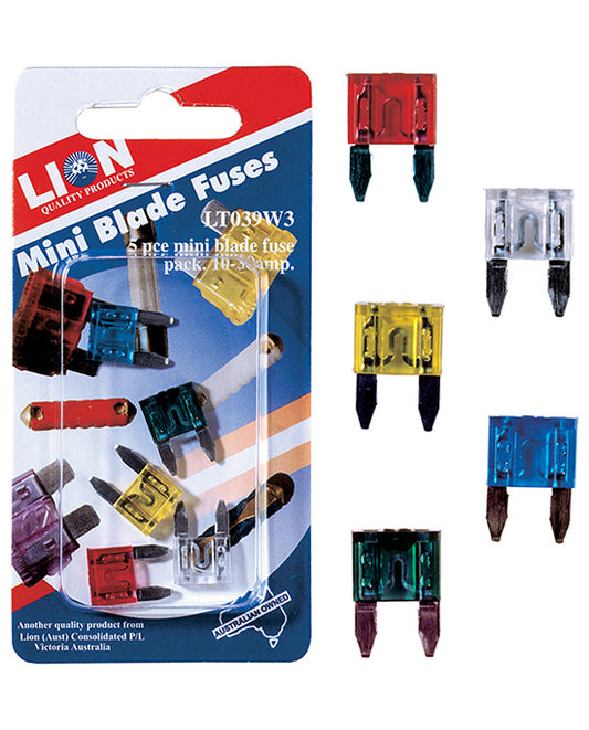 Lion Mini Blade Fuse Pk5 10-30Amp