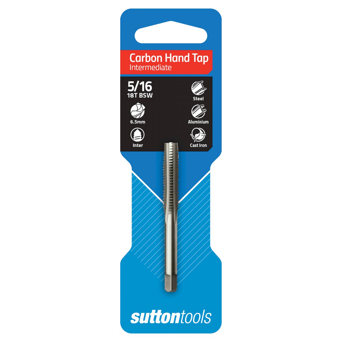 Sutton Carbon Hand Tap 5/16 18T BSW