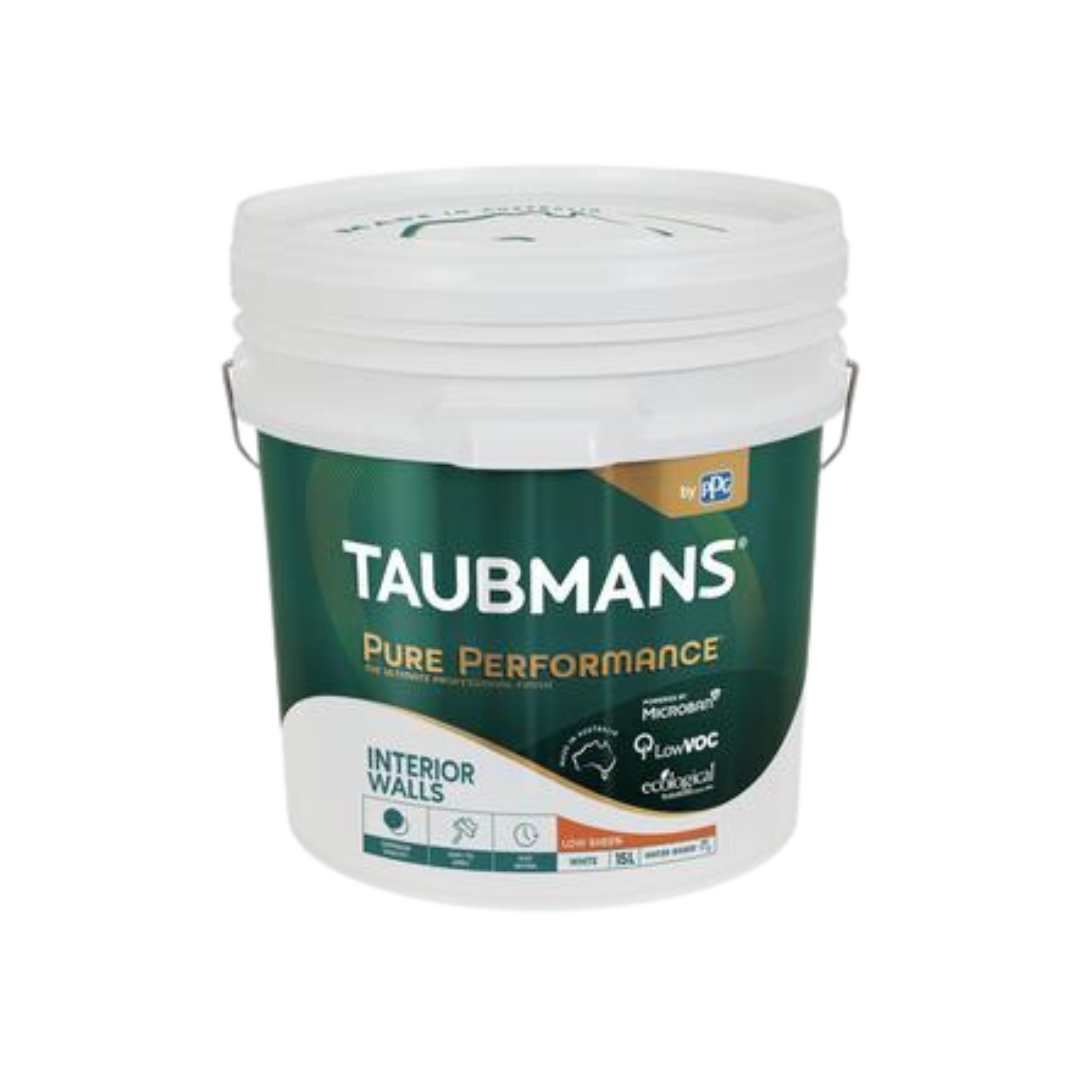 Taubmans Pure Performance Interior Paint 15L- White Low Sheen