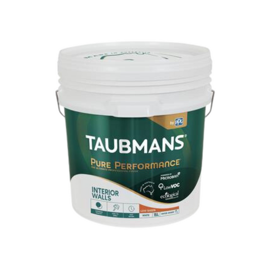 Taubmans Pure Performance Interior Walls Low Sheen- White