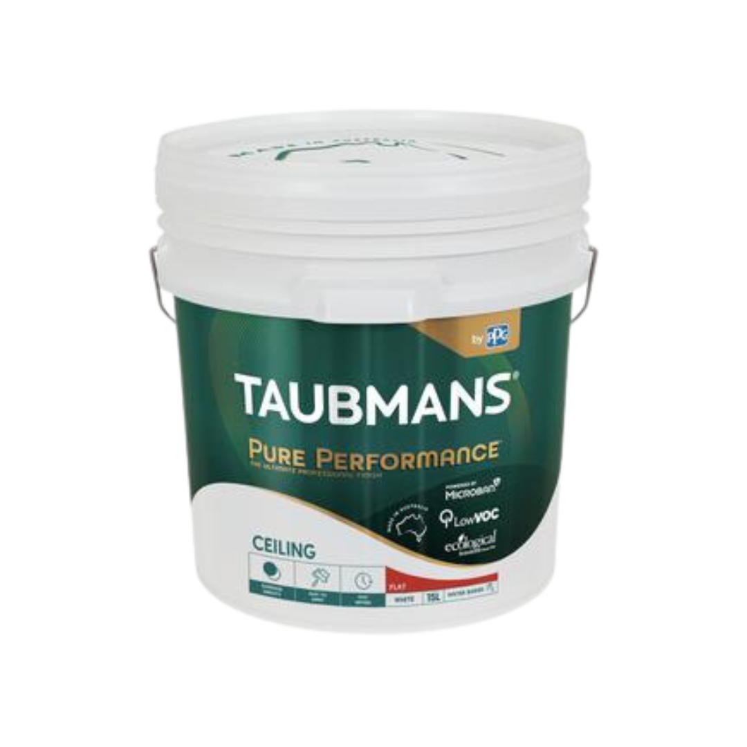 Taubmans Pure Performance Ceiling Paint 15L- White Flat