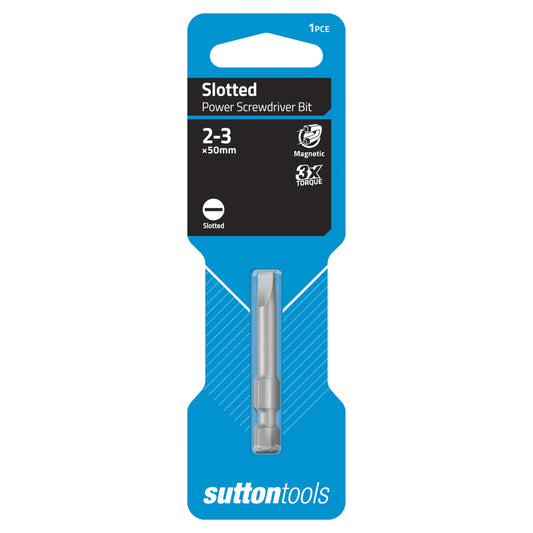 Sutton Slotted Driver Bit 2-3 x 50mm