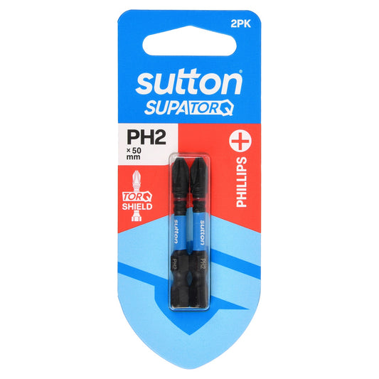 Sutton SupaTorq Phillips Driver Bit PH2 x 50mm 2PK