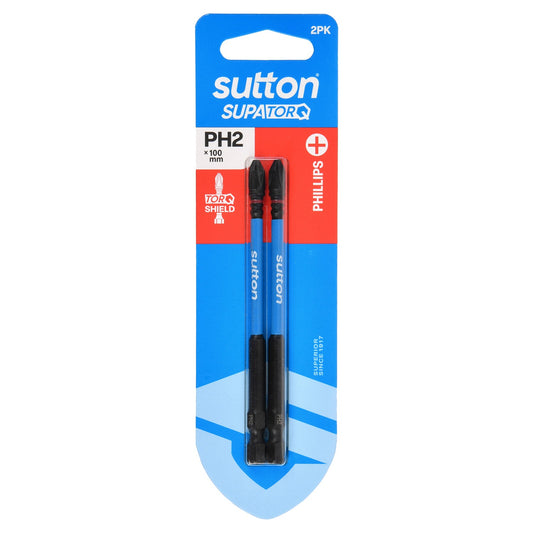 Sutton SupaTorq Phillips Driver Bit PH2 x 100mm 2PK