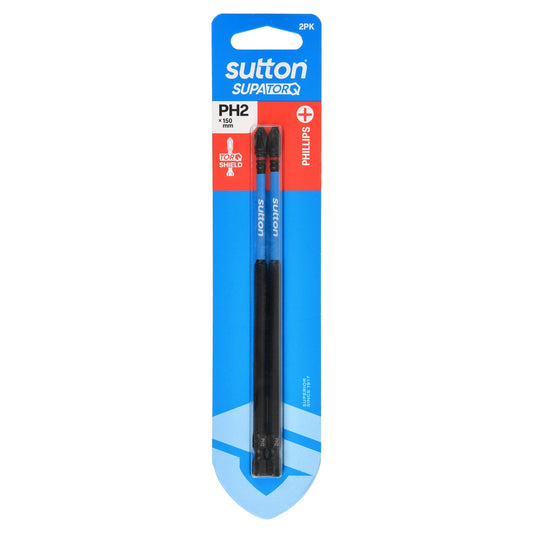 Sutton SupaTorq Phillips Driver Bit PH2 x 150mm 2PK