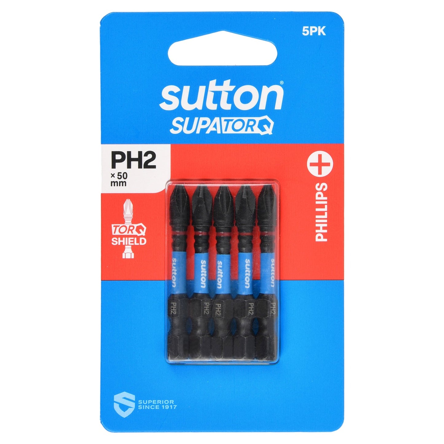 Sutton SupaTorq Phillips Driver Bit PH2 x 50mm 5PK