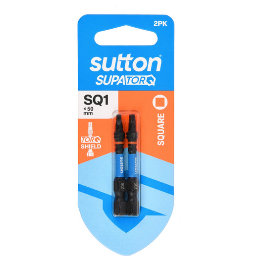 Sutton SupaTorq Square Recess Driver Bit SQ1 x 50mm 2PK