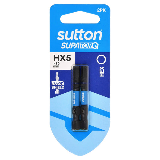 Sutton SupaTorq Hex Driver Bit HX x 50mm 2PK