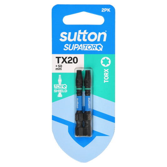 Sutton SupaTorq Torx Driver Bit TX20 x 50mm 2PK