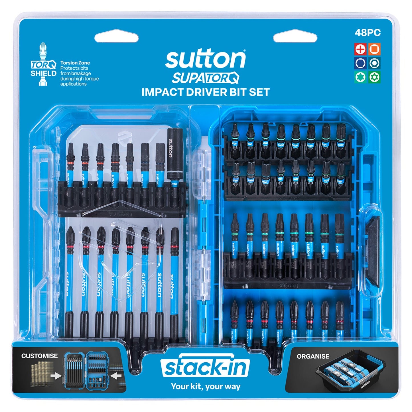 SCRDRV BIT S250 SUPATORQ POWER BITS STACK-IN SET 40PC