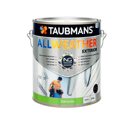 Taubmans All Weather Exterior Semi Gloss- White