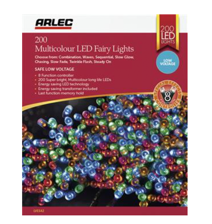 Arlec LED Low Volt Multi-Colour Fairy Light- 200PK