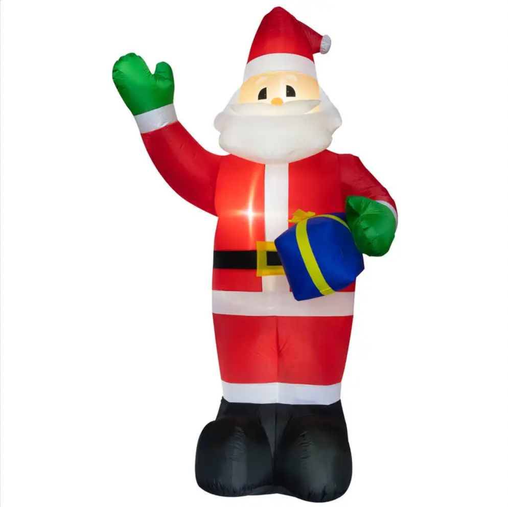 Inflatable Santa with Present Low Voltage 3m Arlec