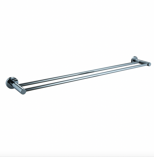 Single Towel Rail 600mm Square Chrome Plated