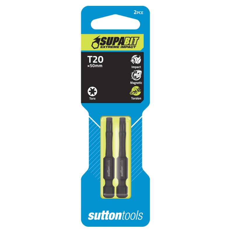 Sutton SupaBit Torx Driver Bit T20 x 50mm 2PK