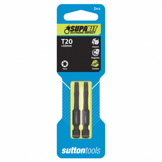 Sutton SupaBit Torx Driver Bit T20 x 50mm 2PK