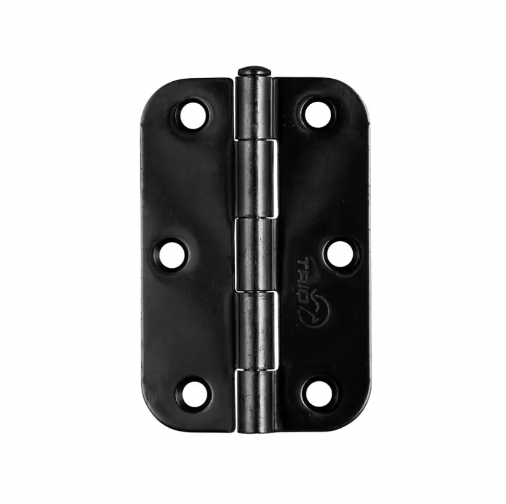 Trio Radius Butt Hinge Black 89 x 60 x 1.6mm