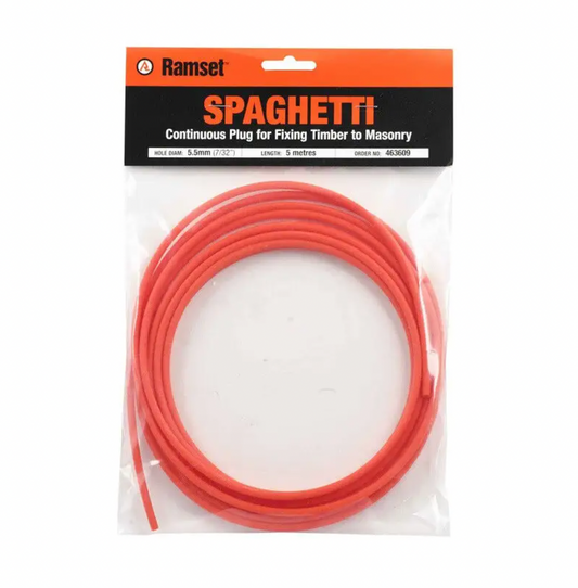 Ramset Roll Plug & Spaghetti Plastic 5mm x 5m