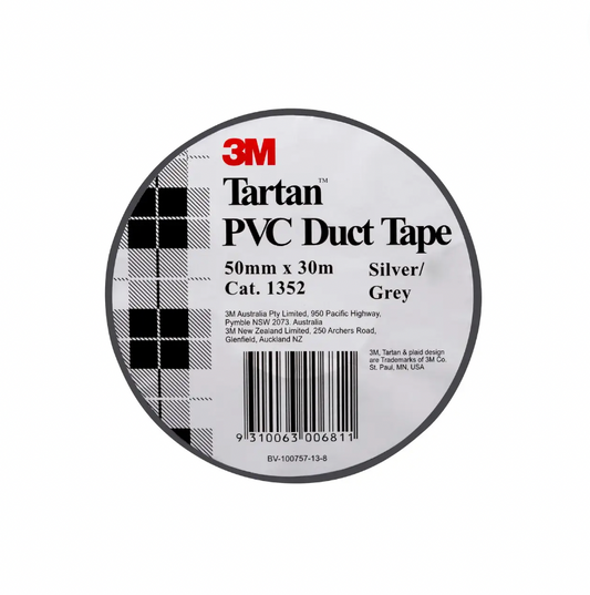 3M Tartan PVC Duct Tape 50mm x 30m- Silver